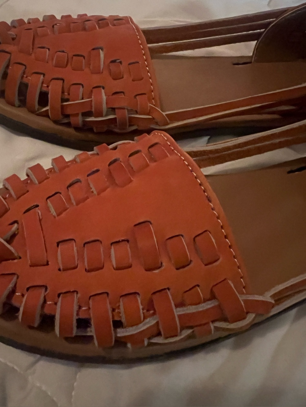 Women's Huarache Leather Flat Sandals